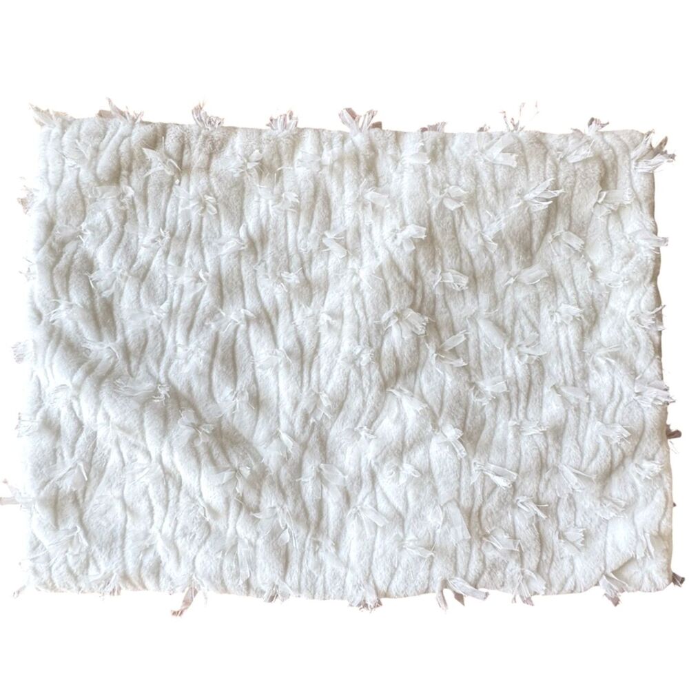 Pottery Barn x LoveShackFancy Sweet Bows Fur Pillow Standard Sham White Bow NWOT